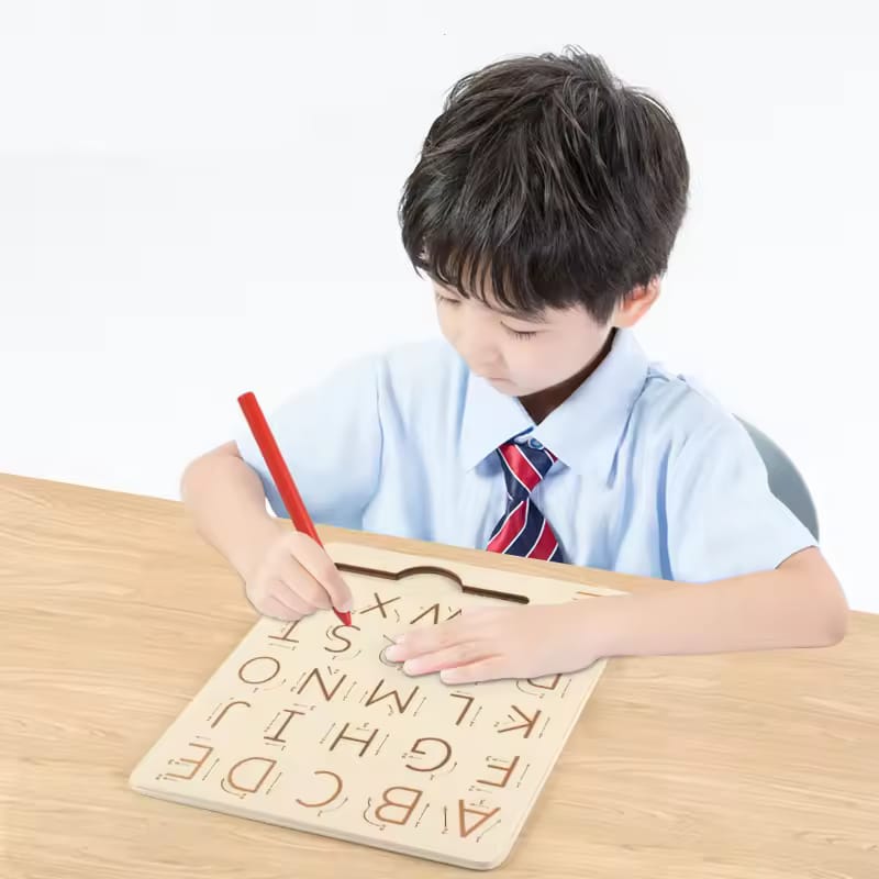 Letter Pencil Carrier (wooden board)- Lets Start Writing