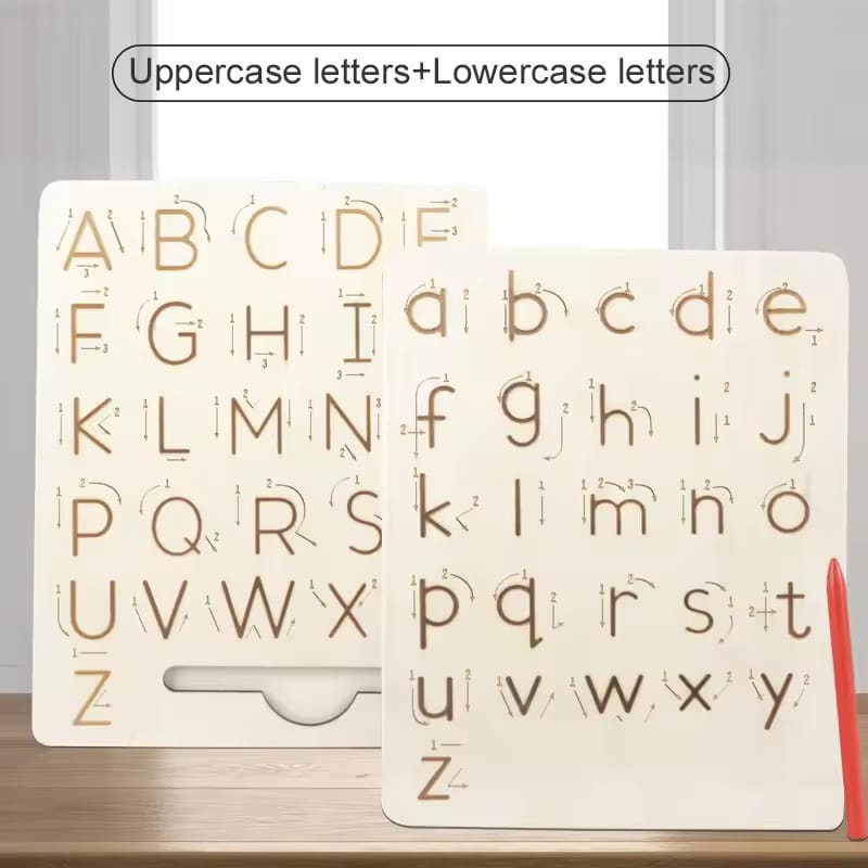 Letter Pencil Carrier (wooden board)- Lets Start Writing