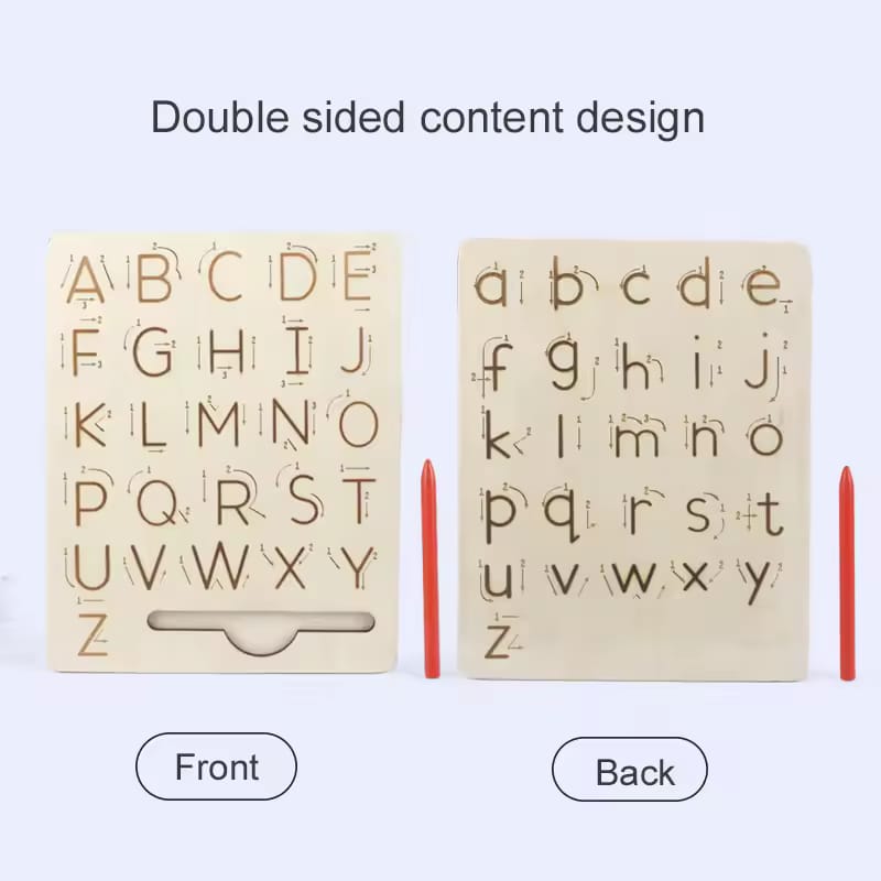 Letter Pencil Carrier (wooden board)- Lets Start Writing