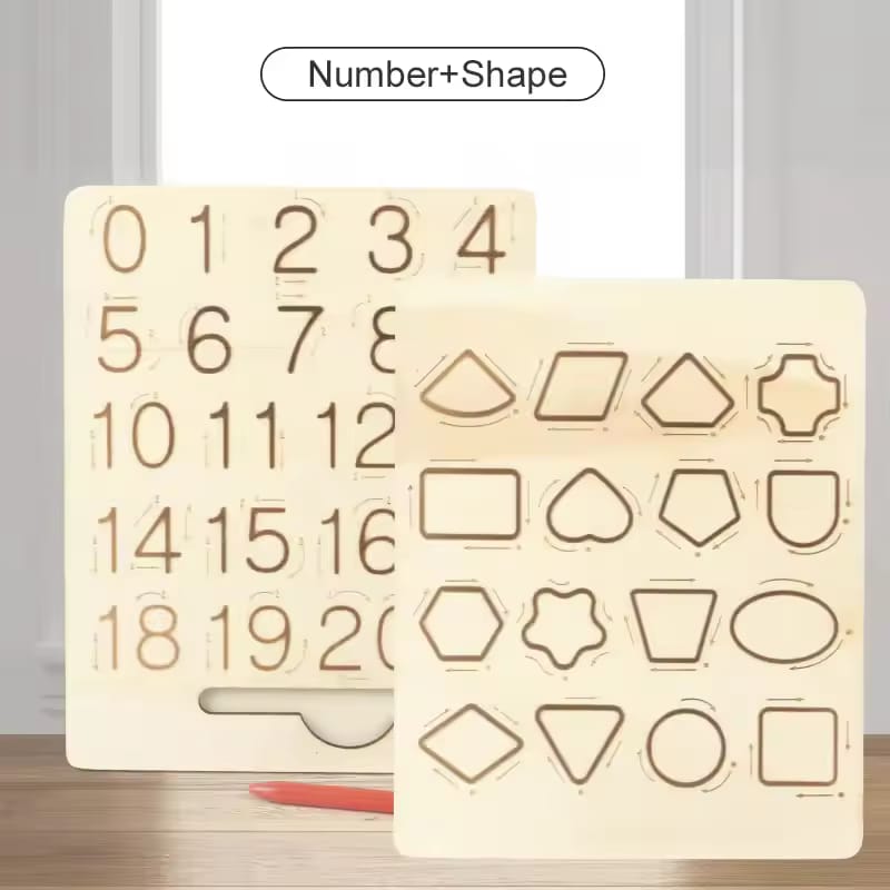 Letter Pencil Carrier (wooden board)- Lets Start Writing