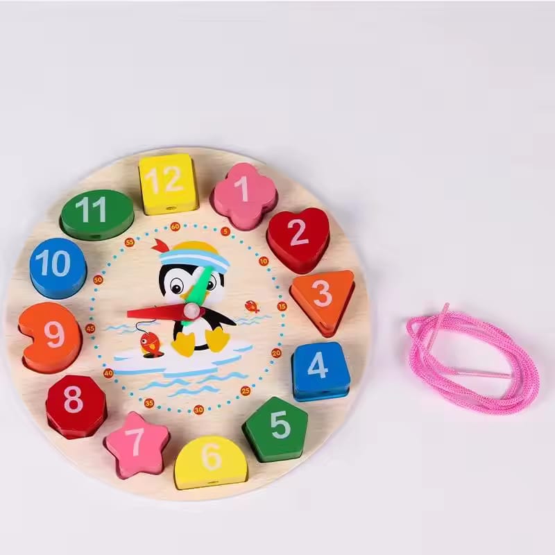 3D Clock Dore wooden-Learn With Fun