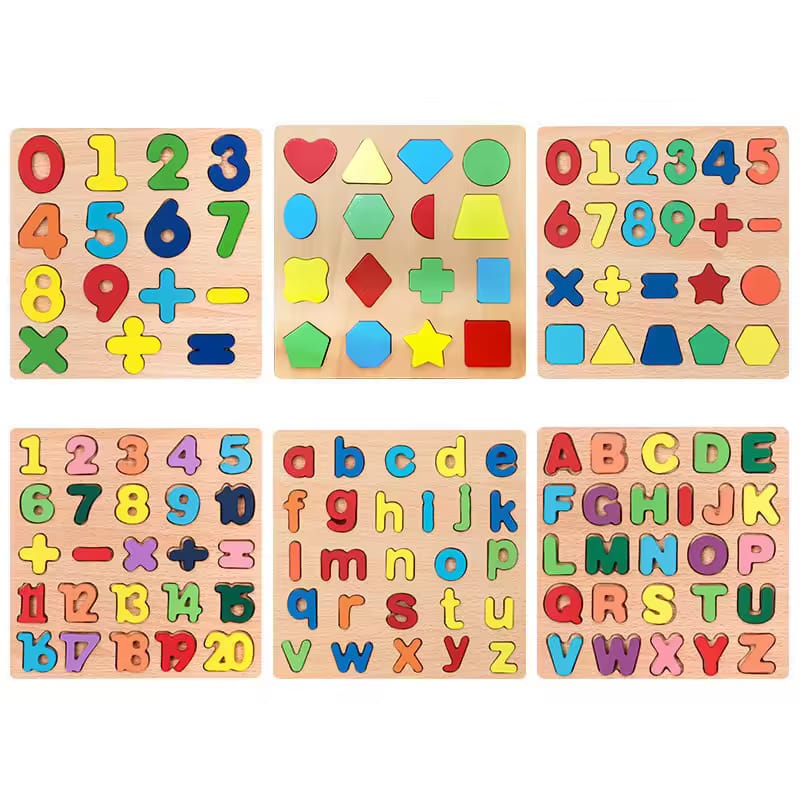 3D abc Wooden Board – Touch, Learn & Recognize
