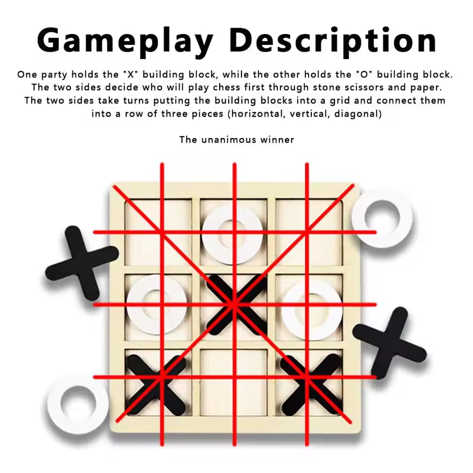 OXO Puzzle Game Wooden-Fun & Learn