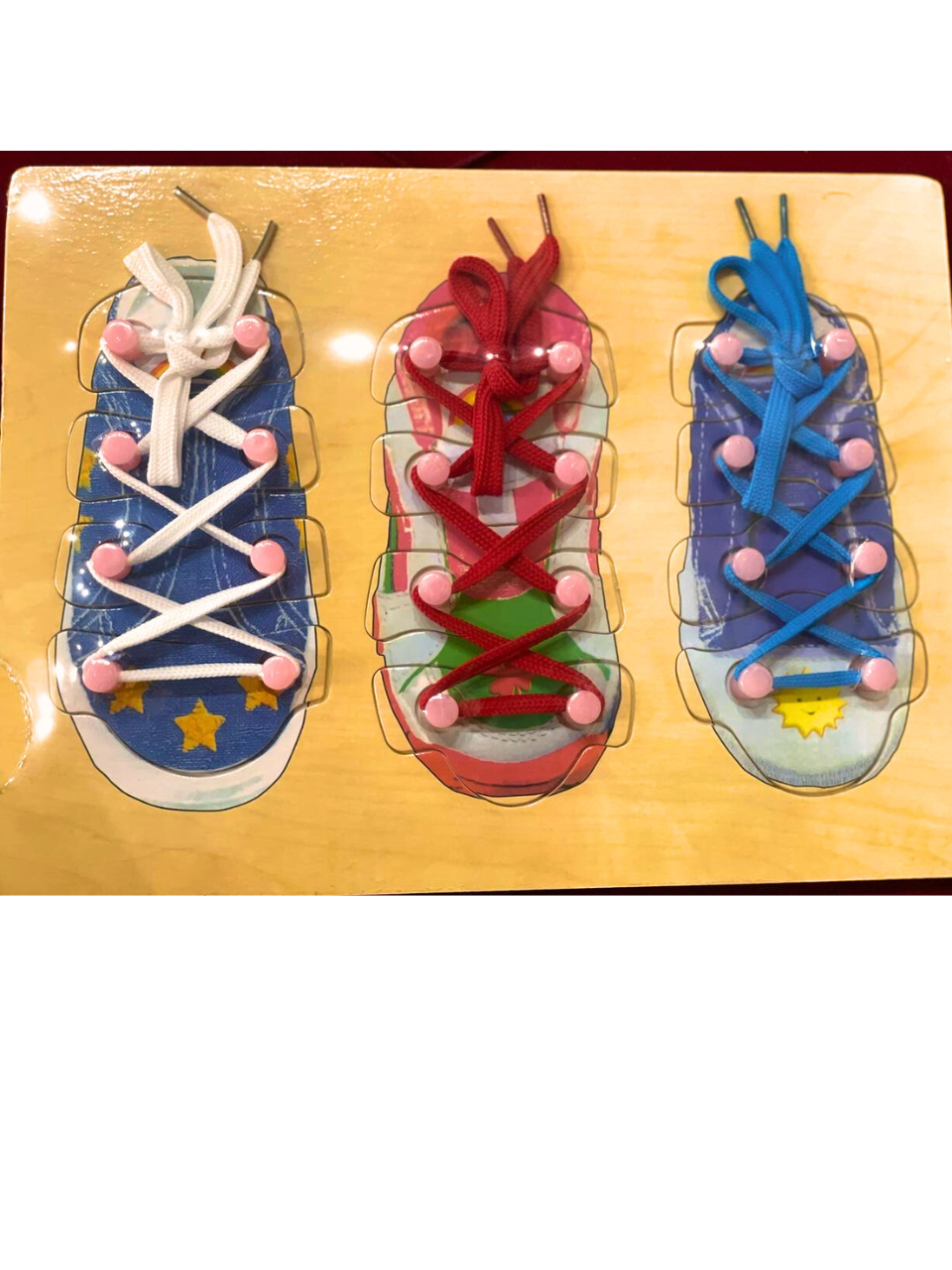 Wooden Laces Plate- Learn With Style
