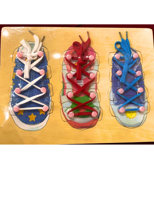 Wooden Laces Plate- Learn With Style