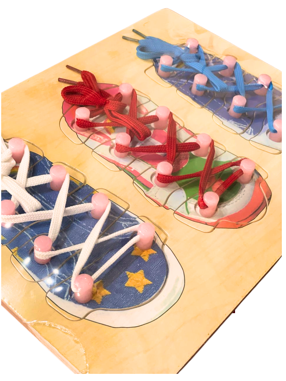 Wooden Laces Plate- Learn With Style
