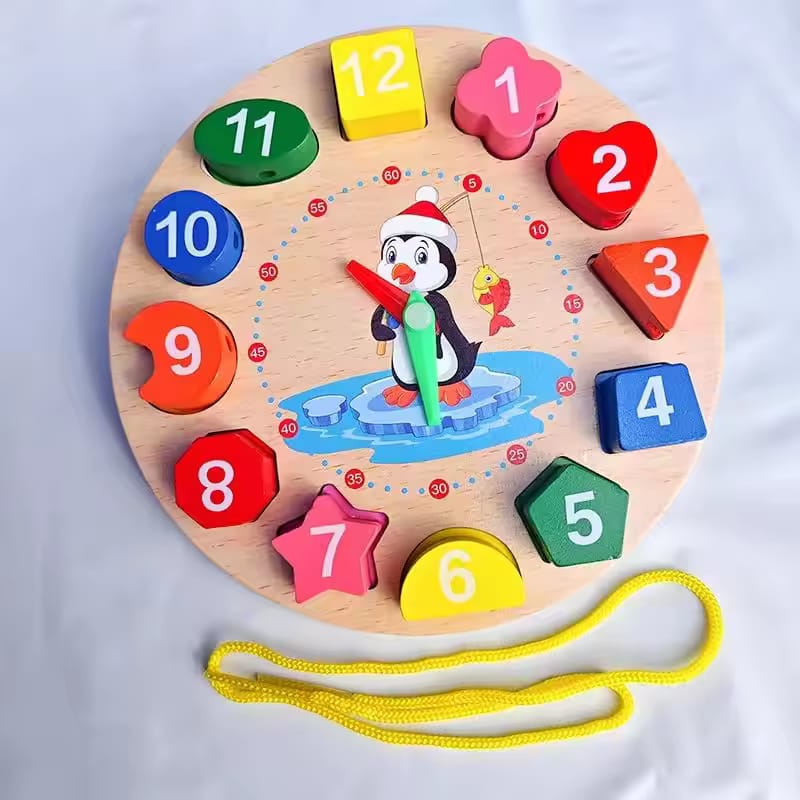 3D Clock Dore wooden-Learn With Fun