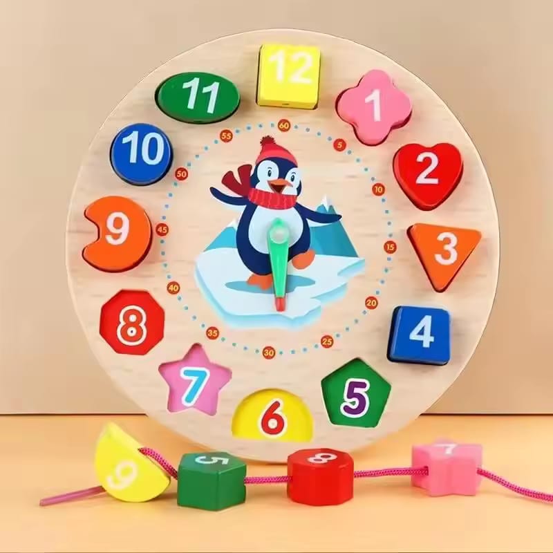 3D Clock Dore wooden-Learn With Fun