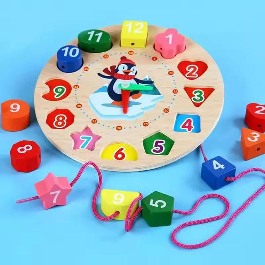 3D Clock Dore wooden-Learn With Fun
