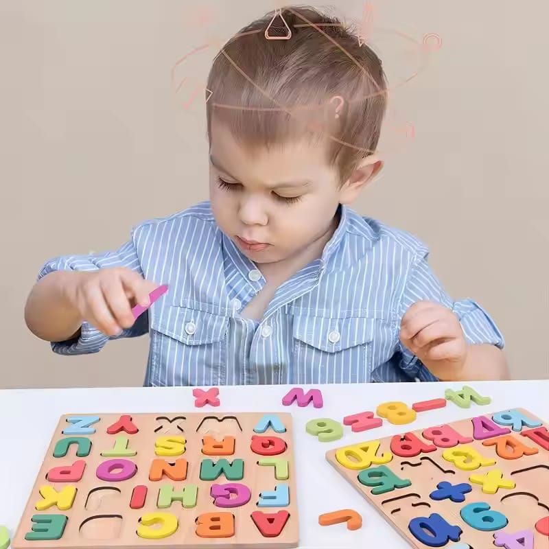3D 123 Wooden Board – Touch, Learn & Recognize